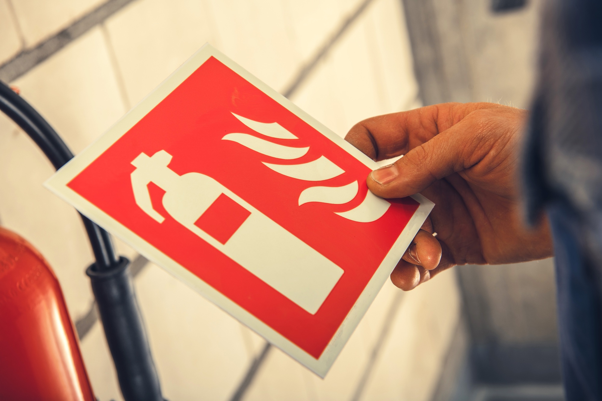 Fire Safety Extinguisher Equipment Sticker